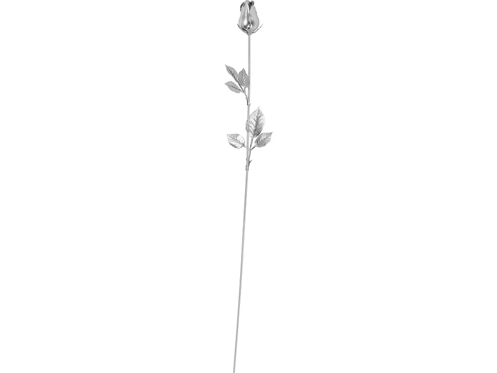 Роза с серебряным бутоном (серебристый)
