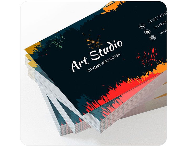 много визиток