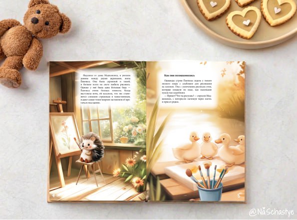 Детская книга сказка, разворот