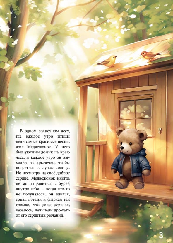 Авторская книга сказка для детского сада Медвежонок