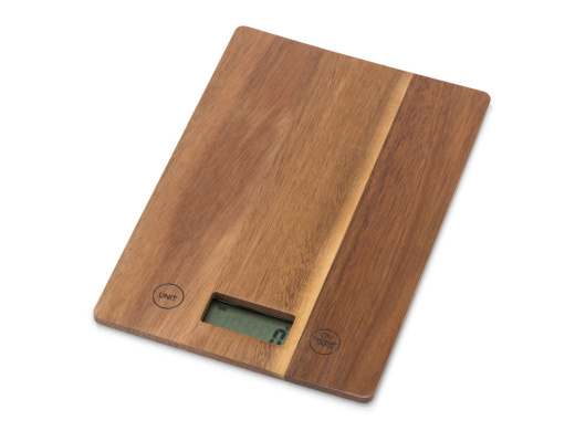 Кухонные весы из акации Home Chef (коричневый, дерево)